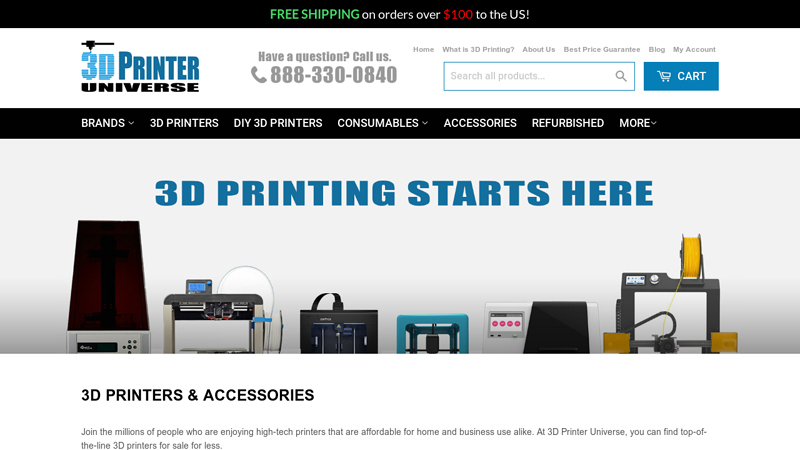 3D Printer Universe | Buy Best 3D Printers Kits For Beginners & Expert