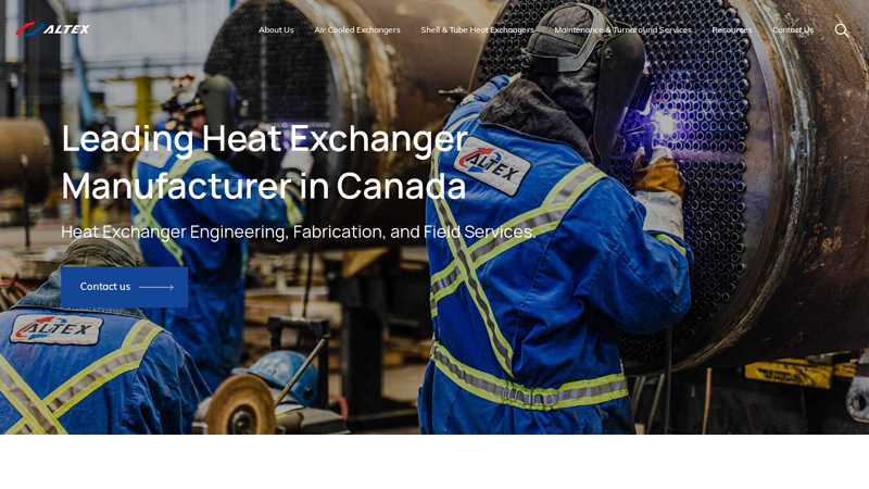Heat Exchanger Service and Manufacturer In Canada I Altex Industries