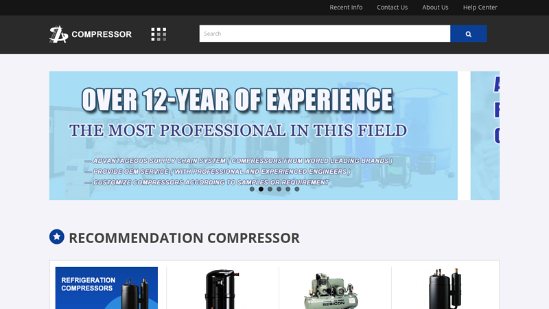 Air compressor, refrigeration compressors, air compressors spare parts - A&S Aerodynamic Co., Ltd
