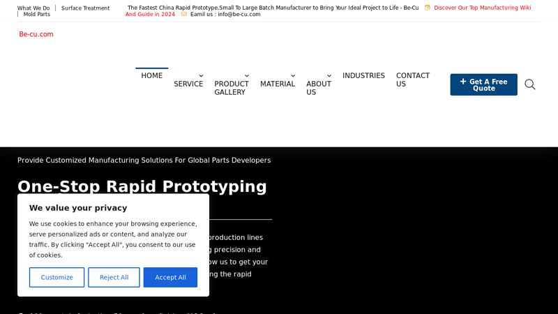 China Top Rapid Prototyping Service OEM Supplier & Volume Manufacturer