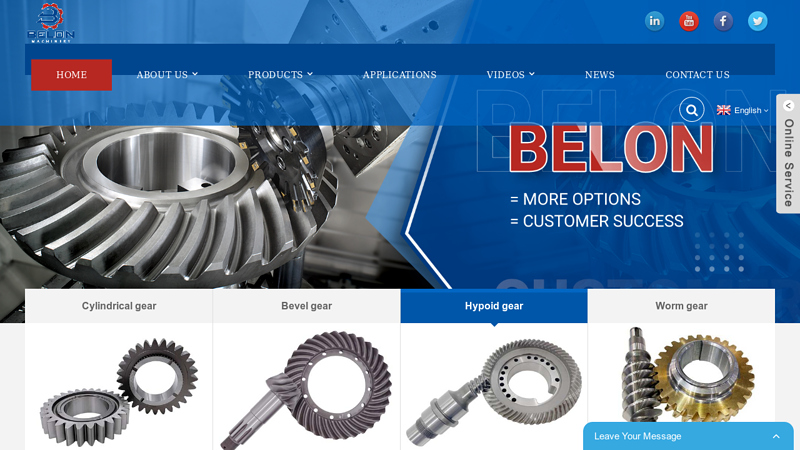 Cylindrical Gears, Bevel Gears, Hypoid Gears - Belon