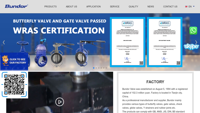 Bundor -Professional butterfly and gate valve supplier