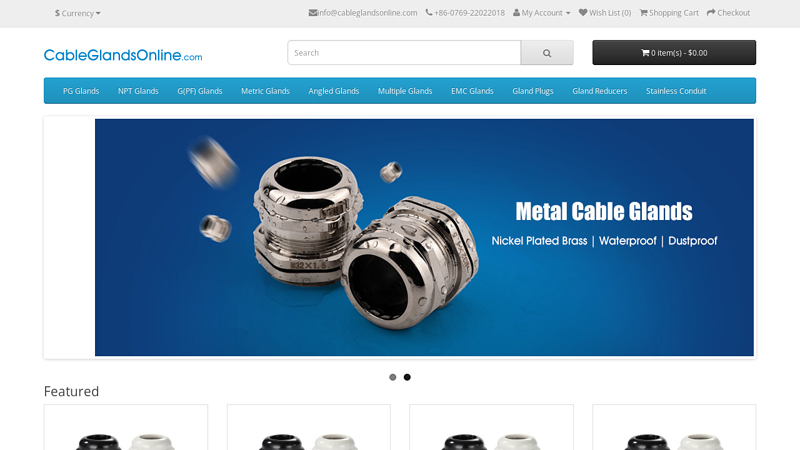 Waterproof Cable Glands Online