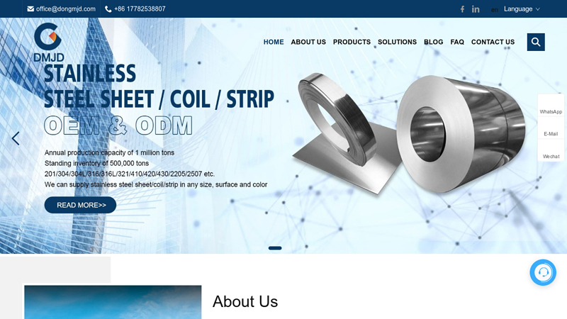 China Stainless Steel Sheet Manufacturers, Stainless Steel Coil Suppliers, Stainless Steel Pipe Factory | Dongmeng Steel Co., Ltd.
