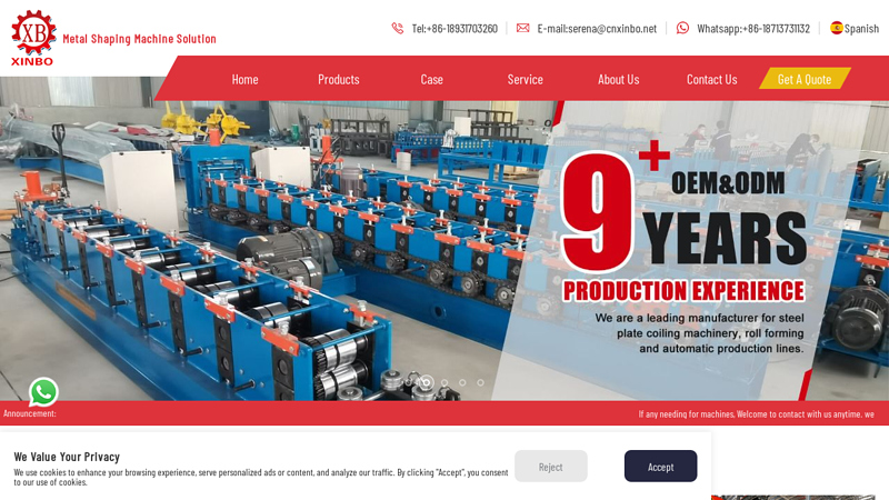 Leading Metal Shaping Machine & Roll Forming Machine Manufacturer and Supplier | Xinbo