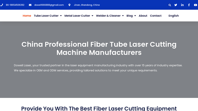 China Metal Fiber Laser Tube Cutting Machine Manufacturer