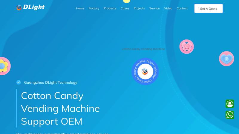Automatic cotton candy vending machine - Dlight candy floss fairy floss machines