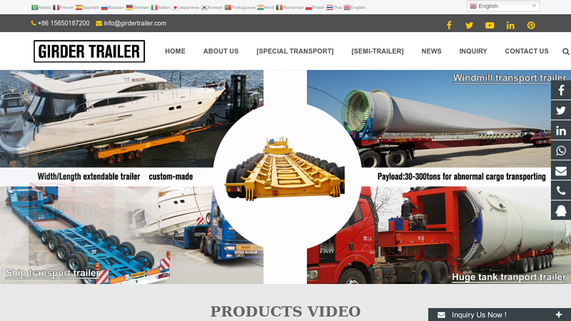 girder trailer,bridge trailer transporter - QINGDAO SHIYUN TRAILER CO.,LTD