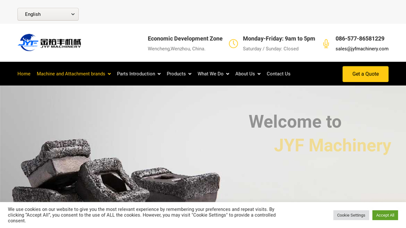Manufacturer of High Quality Cutting Tools and Wear Parts - JYF MACHINERY