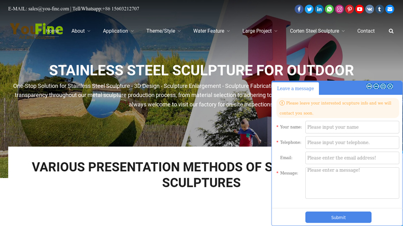One Stop Sculpture Solution - Stainless Steel Sculpture Fabricator - YouFine Sculpture
