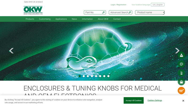 OKW UK | Electronic Enclosures | Plastic Enclosures | Tuning Knobs