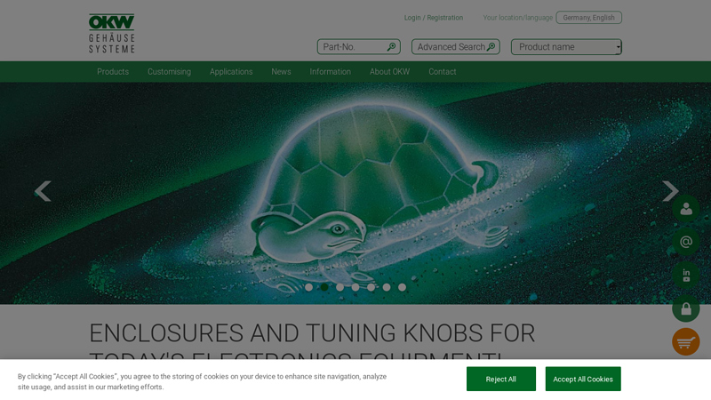 OKW Enclosures | Home C Manufacturer enclosures, tuning knobs, service