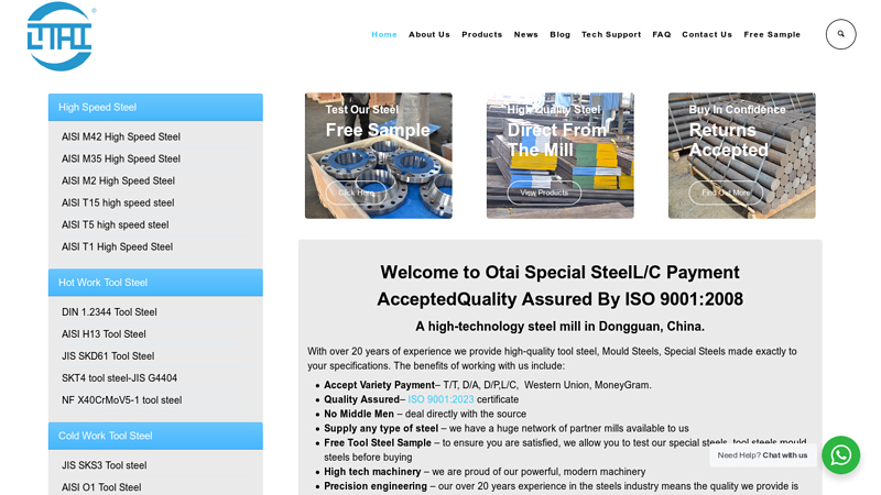 Deliver Tool Steel, Alloy Steel Everywhere - Dongguan OTAI Special Steel Co