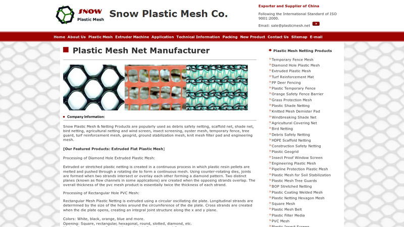 Plastic Mesh: Extruded PVC Mesh, Knitted Plastic Netting