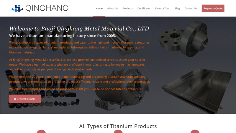 Titanium Manufacturers in China - Qinghang Metal