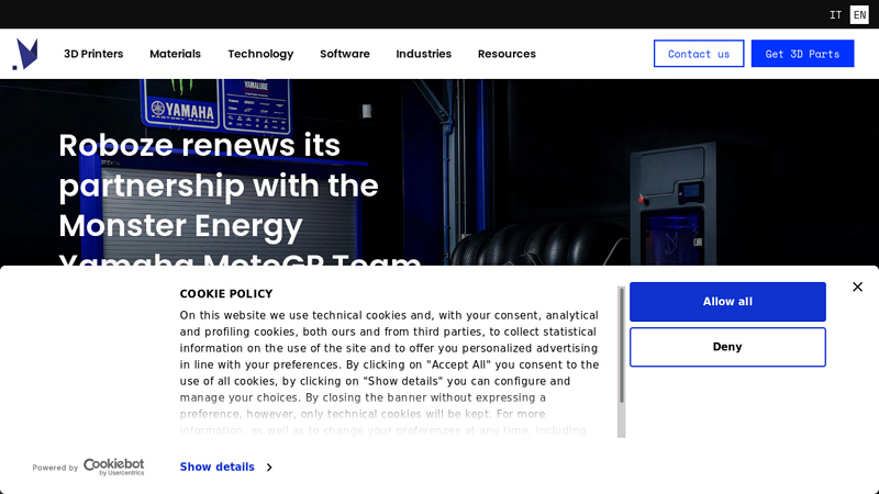Roboze: professional and industrial 3D printers design and production