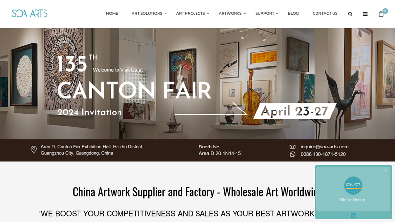 Wholesale Arts, Crafts and Frames, China Art Factory | SOA ARTS; Home