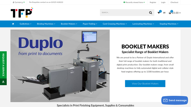 The Finishing Point - Print Finishing Machinery and Supplies in Cheshire