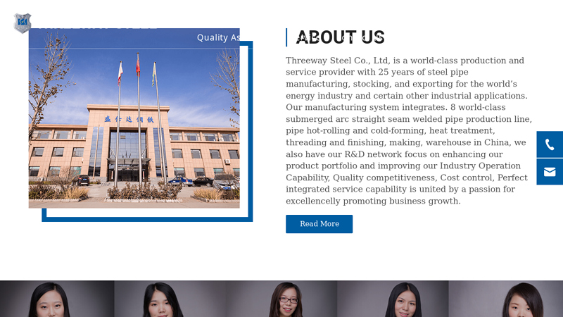 stainless steel pipe, carbon steel pipe, welded steel pipe  Threeway Steel Co.,Ltd.