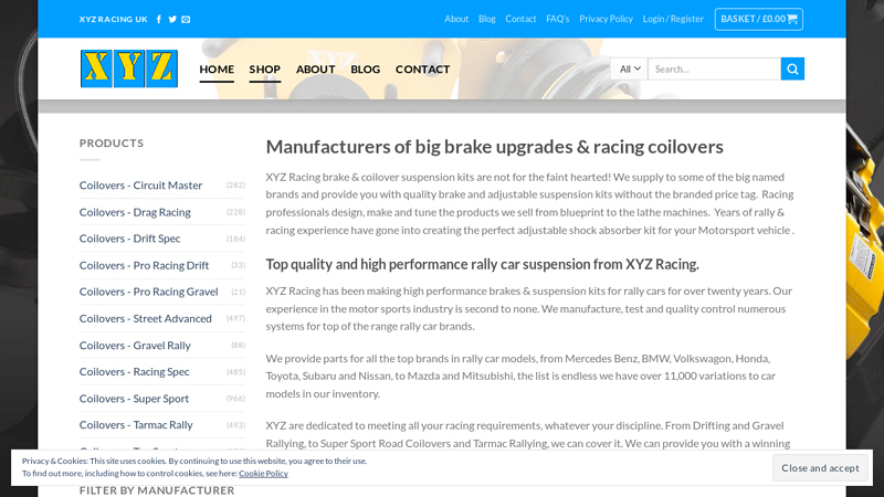 XYZ Racing UK - Performance Coilovers Suspension & Brake Upgrades